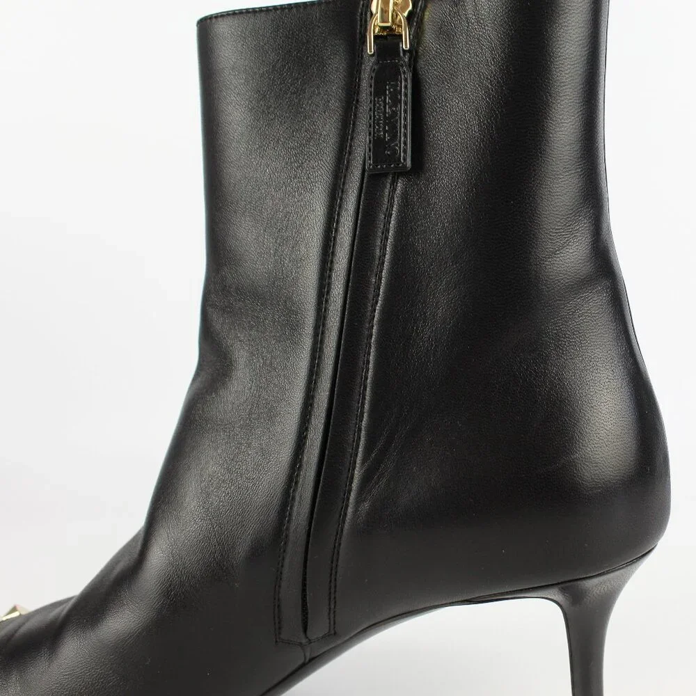 NEW Valentino Rockstud Pointed Ankle Boot – Sleek Kitten Heel w Studded Toe Edge